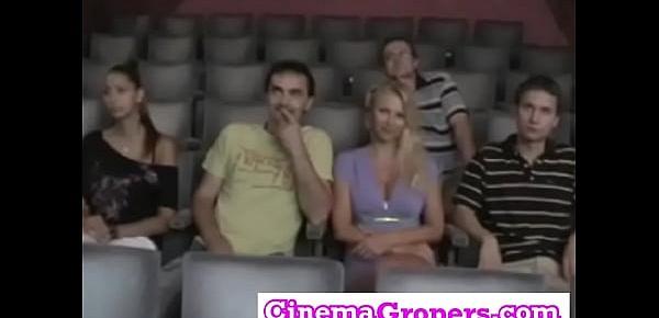 Nikita Valentin groped by many in the Cinema !!